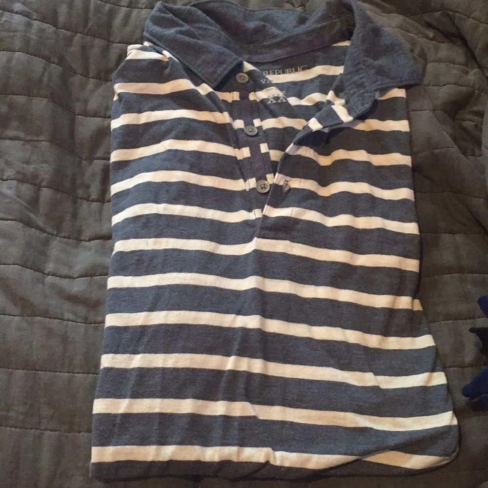 Striped Blue &White Casual Shirt
